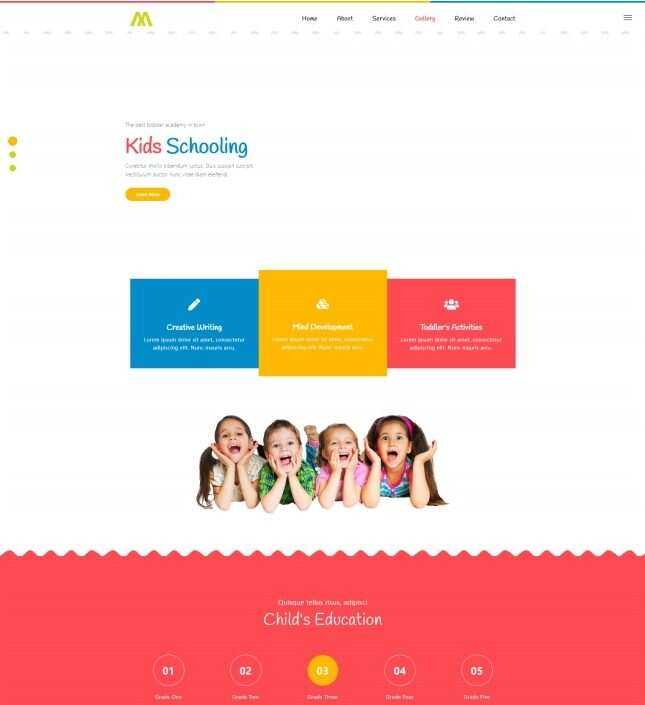 婴幼儿早教儿童培训机构网站HTML模板 - 火火兔电子商城