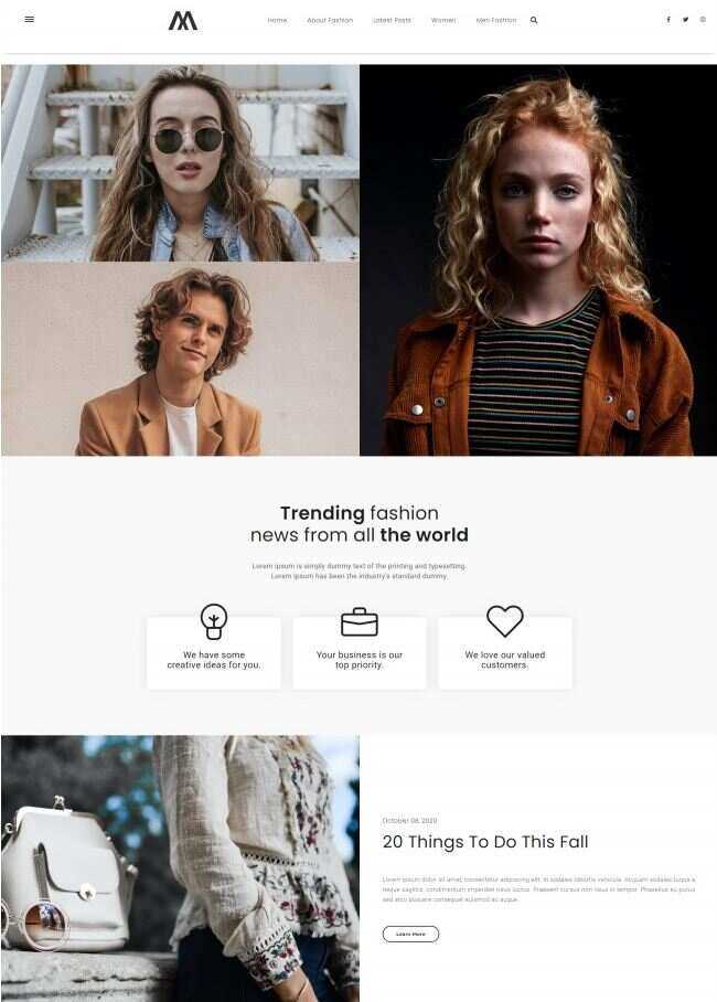 响应式时尚新闻资讯网站HTML模板 - 火火兔电子商城