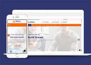 宽屏商业咨询类公司网站模板 - 火火兔电子商城