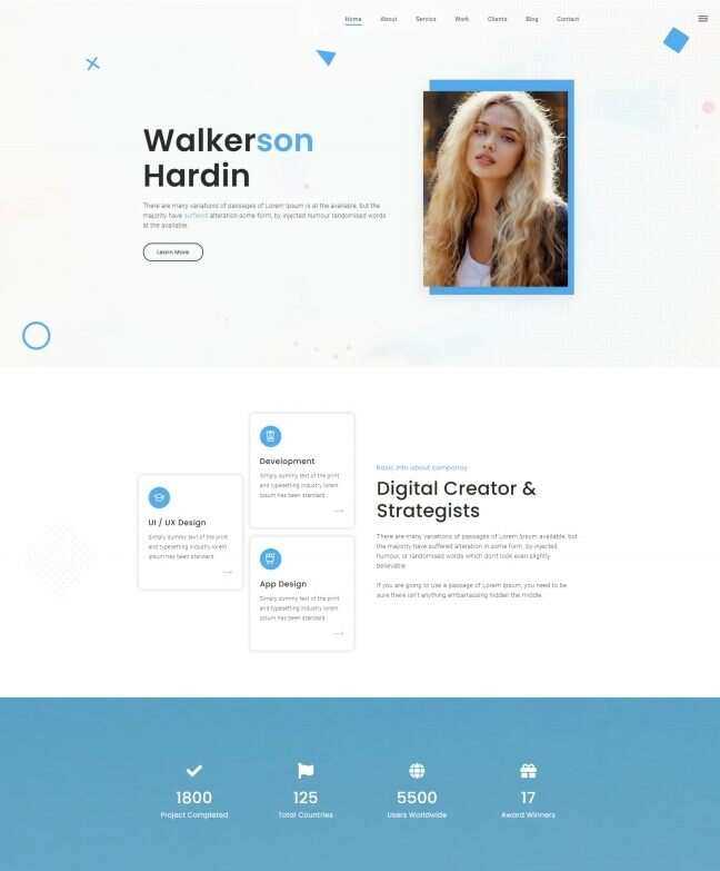 个人设计师工作室宣传网页模板 - 火火兔电子商城