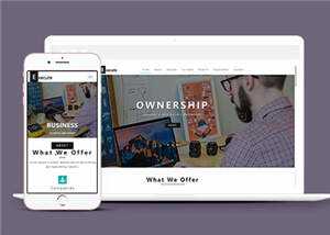 企业服务执行动态HTML网页模板下载 - 火火兔电子商城