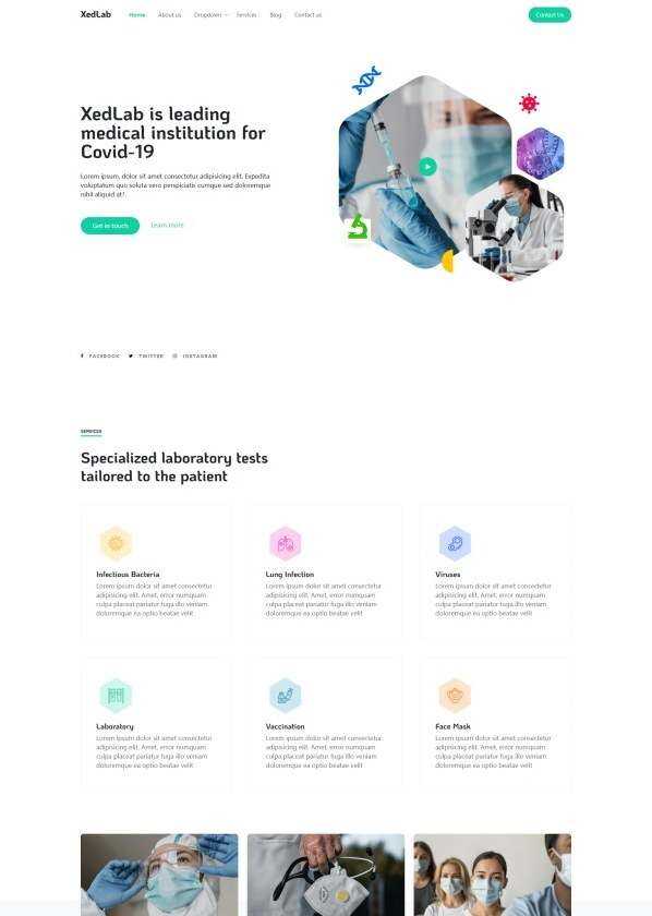 新冠疫苗研发机构网站html模板 - 火火兔电子商城