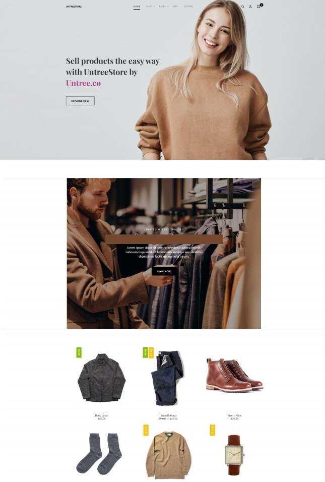 时尚服饰单品销售服务网站html模板 - 火火兔电子商城