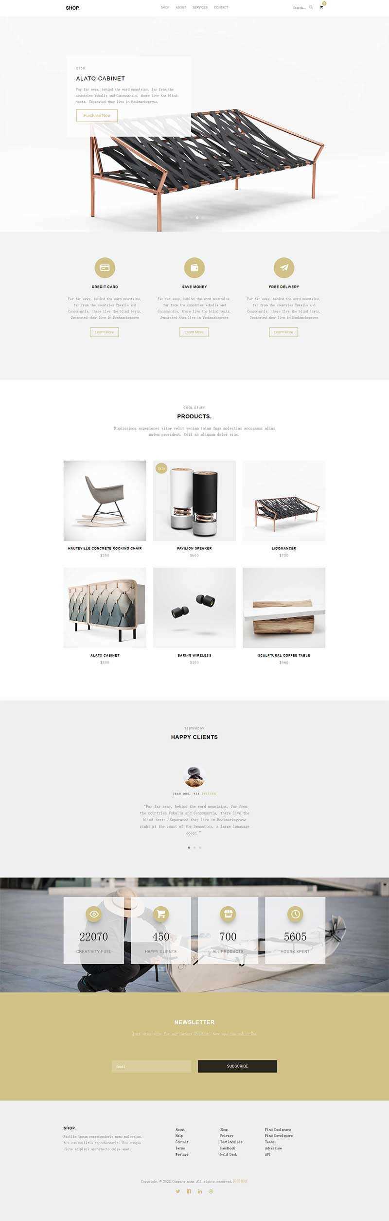 创意产品宣传购买HTML5网站模板 - 火火兔电子商城