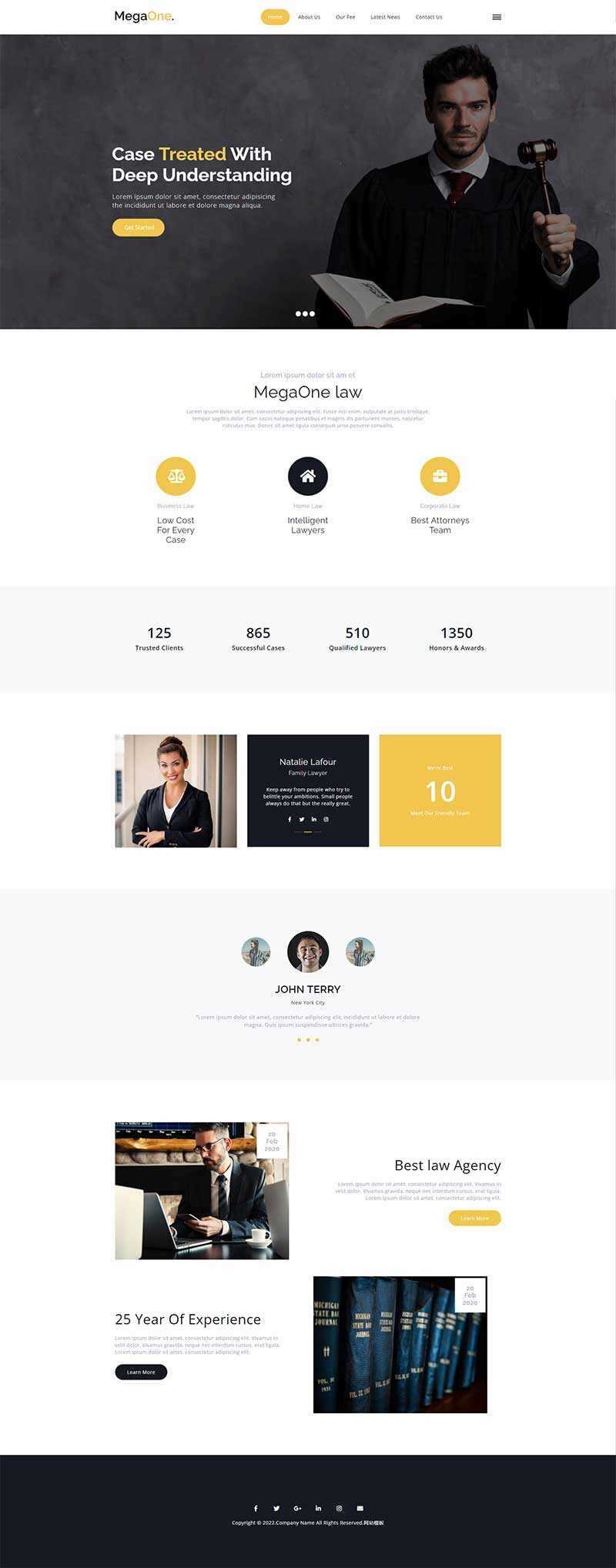 法律咨询服务机构HTML5网站模板 - 火火兔电子商城