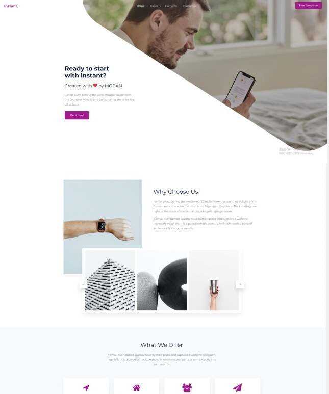 HTML5个性创意设计公司网站模板 - 火火兔电子商城