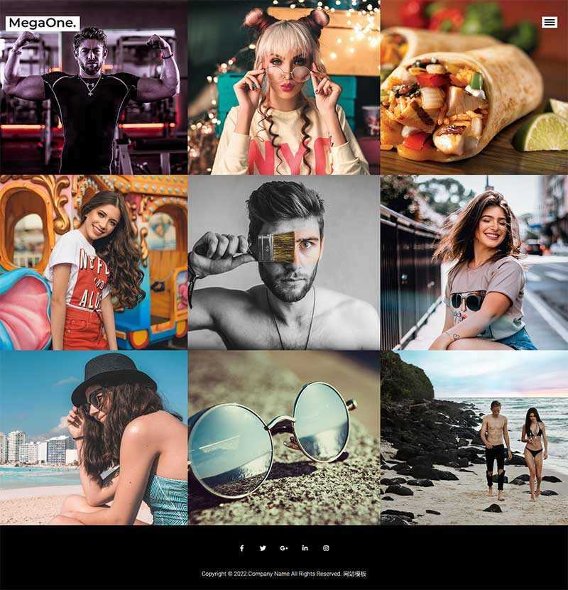 创意摄影作品图片集分享网站html模板 - 火火兔电子商城