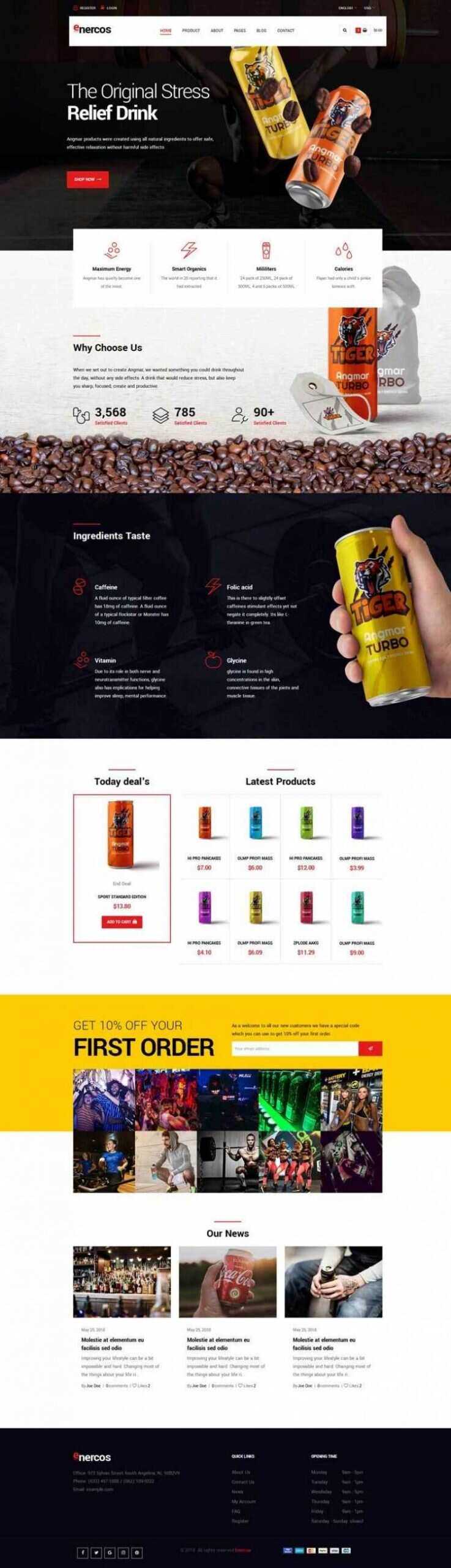 大气响应式运动饮料品牌商城html模板 - 火火兔电子商城