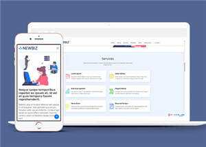 网络数字营销公司网页模板下载 - 火火兔电子商城