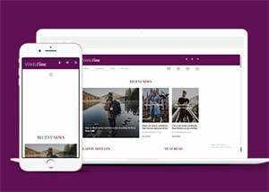 简洁新闻资讯播报网站模板源码 - 火火兔电子商城