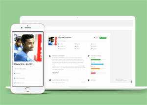 简洁个人简历介绍网站模板下载 - 火火兔电子商城