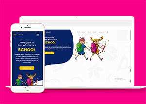 宽屏儿童幼教培训机构网站模板 - 火火兔电子商城