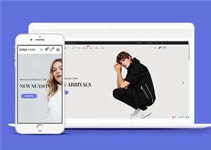 简约时尚服装商城响应式网页模板下载 - 火火兔电子商城