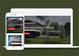 简洁户外房屋建造网站模板下载 - 火火兔电子商城