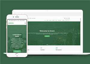 绿色现代创意服务响应式网页模板 - 火火兔电子商城