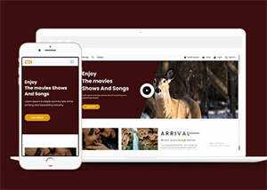 宽屏电影预告片类网站模板下载 - 火火兔电子商城