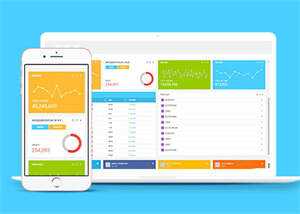 蓝色后台数据管理网站模板下载 - 火火兔电子商城