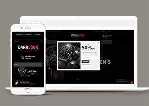 黑色手表在线商城网站模板下载 - 火火兔电子商城