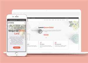 简约营销业务展示响应式网页模板 - 火火兔电子商城