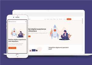 数字产品科技展示响应式网页模板下载 - 火火兔电子商城