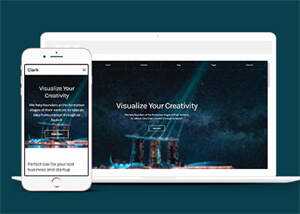 响应式简洁导航全屏响应式模板 - 火火兔电子商城
