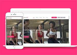 宽屏减脂瘦身运动计划网站模板 - 火火兔电子商城