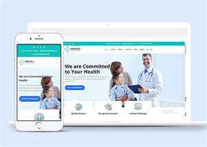 宽屏医院医生介绍类网站模板下载 - 火火兔电子商城