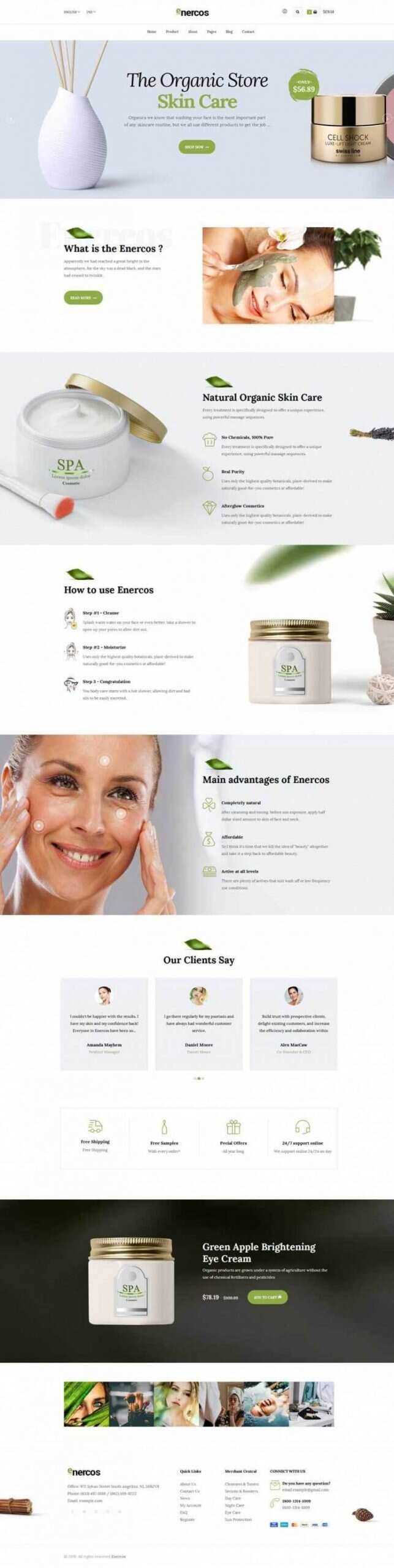 简洁响应式美容美体化妆品购物网站 - 火火兔电子商城