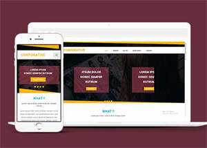 响应式黄色线条简洁网站模板 - 火火兔电子商城