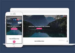 简洁响应式营销平台网站模板 - 火火兔电子商城