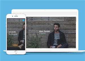 个人职业技能工作经历响应式网页模板 - 火火兔电子商城