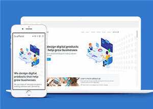 企业商业投资机构自适应网站模板下载 - 火火兔电子商城