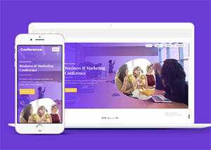 紫色精品商业合作网站模板源码 - 火火兔电子商城