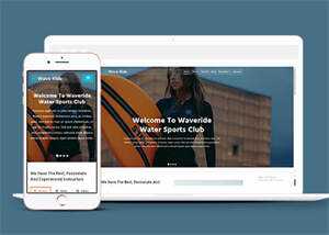 水上运动俱乐部HTML5网页模板下载 - 火火兔电子商城