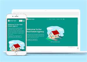 绿色房地产经纪公司网页模板下载 - 火火兔电子商城