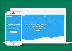 蓝色云服务器HTML网站模板 - 火火兔电子商城