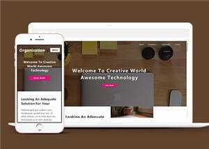 简洁创意科技展示响应式网页模板下载 - 火火兔电子商城