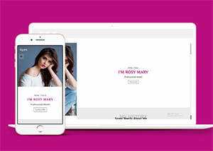 响应式左侧固定模特网站模板 - 火火兔电子商城