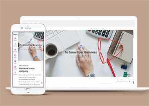 左侧固定导航简洁网站模板下载 - 火火兔电子商城