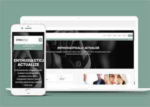 宽屏灰黑色多区块企业网站模板 - 火火兔电子商城