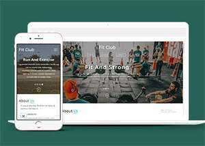 宽屏欧美健身运动网站模板下载 - 火火兔电子商城