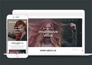 简洁彩妆色彩搭配培训网站模板 - 火火兔电子商城