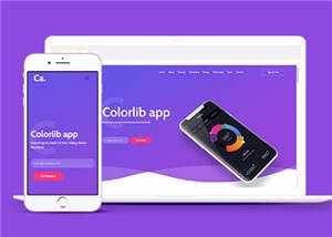 宽屏APP项目展示响应式网页模板下载 - 火火兔电子商城