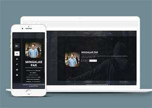 黑色酷炫个人单页面模板下载 - 火火兔电子商城