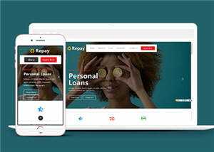 宽屏借贷企业服务响应式网页模板下载 - 火火兔电子商城