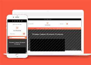 响应式橘红色企业公司网站模板 - 火火兔电子商城