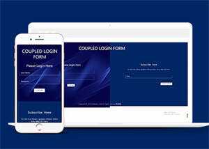 蓝色左右登录页面网站模板下载 - 火火兔电子商城