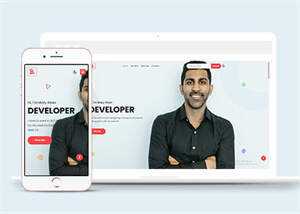 设计师个人介绍简历类模板下载 - 火火兔电子商城