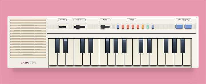 css3复古老式电子琴图形样式特效 - 火火兔电子商城