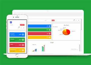 管理面板扁平响应式Web模板下载 - 火火兔电子商城